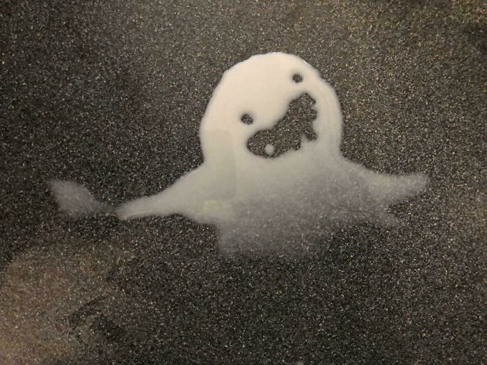 Spilled Milk Shaped Like a Derpy Little Ghost – Boo!
