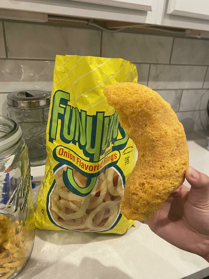 Opened a Bag of Funyuns and Found a Giant Combo Piece – Jackpot!
