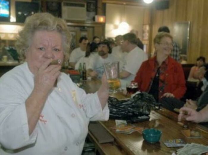 Chef Chilling With A Cigar And Beer On The Last Night Before NYC’s Smoking Ban, 2003