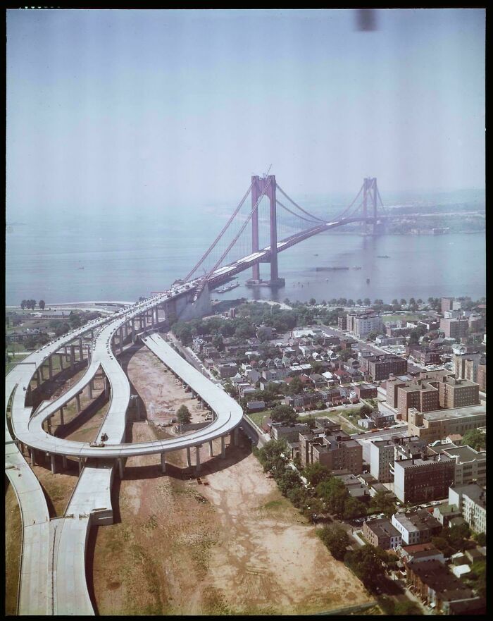Almost There! The Verrazano Bridge Nearly Done In 1964