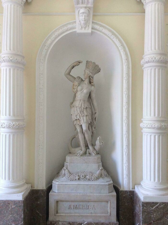 Statue Represening The Americas—Chilling In Malta