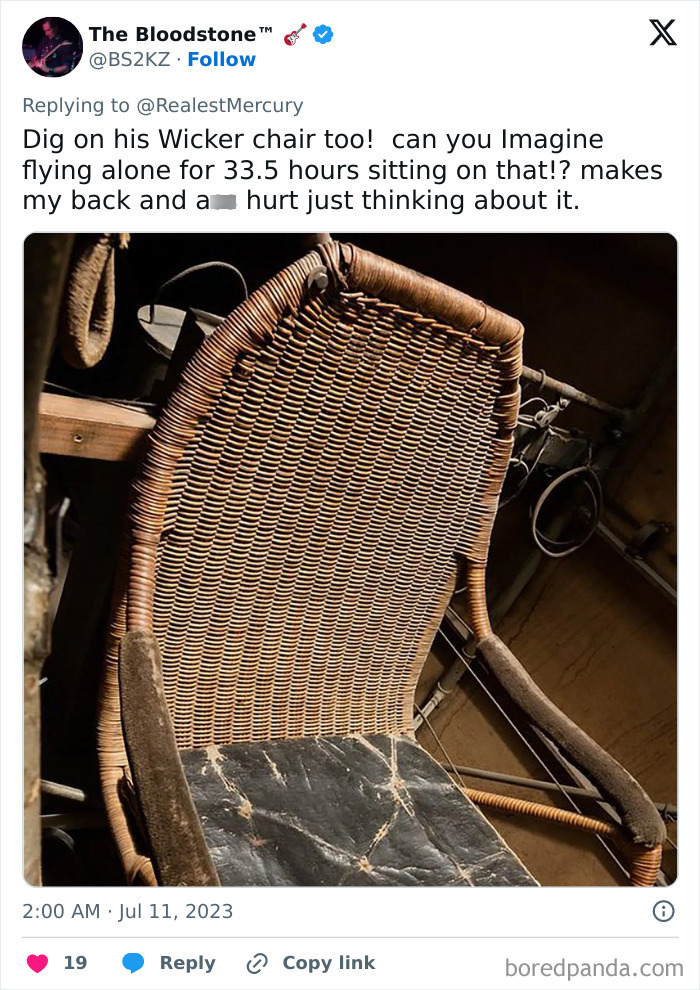 Check Out His Wicker Chair! Flying Solo For 33.5 Hours? Mad Respect