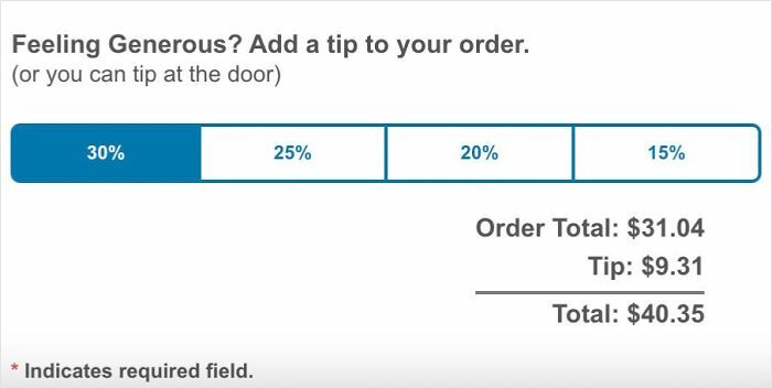 Domino's Now Slaps a 30% Tip On Orders by Default. Seriously?