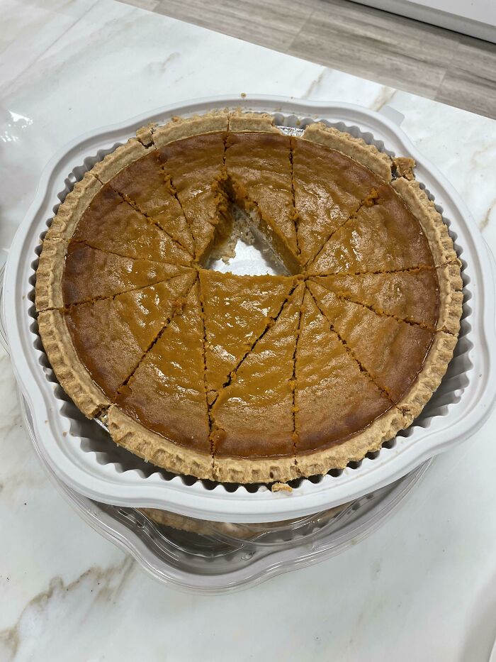 Brought Pie to Potluck, Coworker Cut from the Middle. Why?!