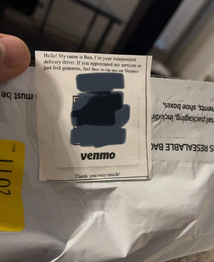Amazon Delivery Guy Asking for a Tip for Dropping Off Package