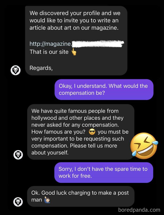 Writers Wanted! Pay? Ha! Just Exposure!