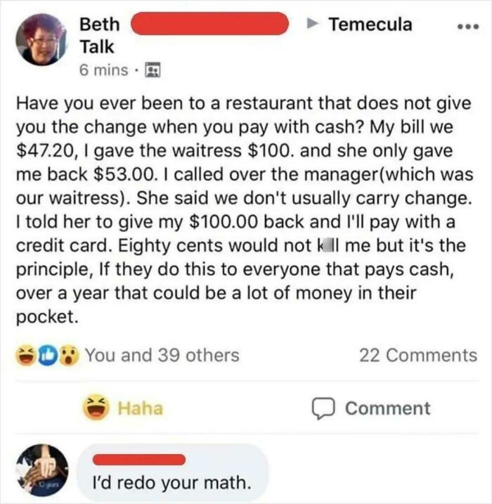Give Me Back My One Hundred Bucks!