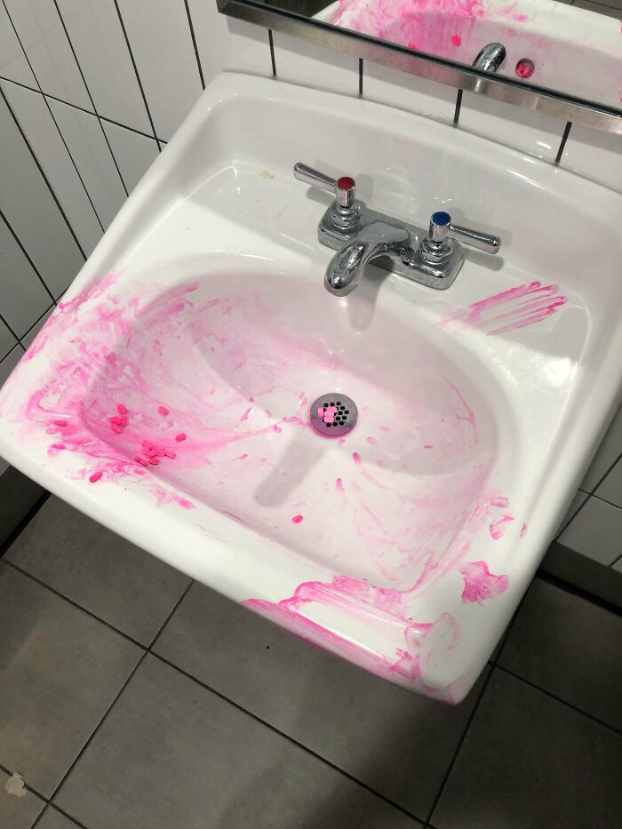 Someone Smeared Benadryl In The Restaurant Bathroom. Really?