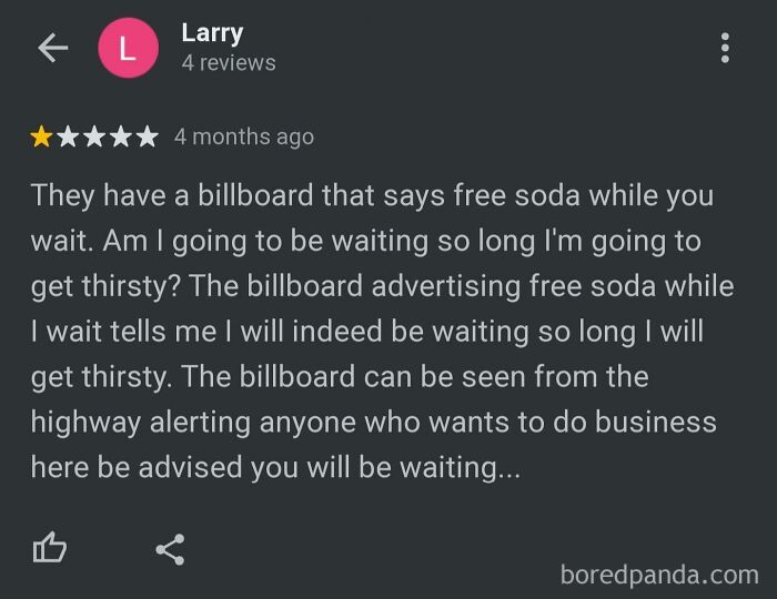 Free Fountain Drinks At The Welding Shop? Larry's Not Happy
