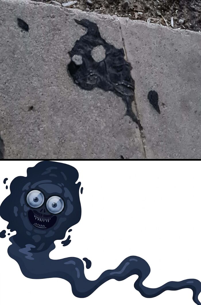 Sidewalk Spot Looks Like What Character? You Decide!