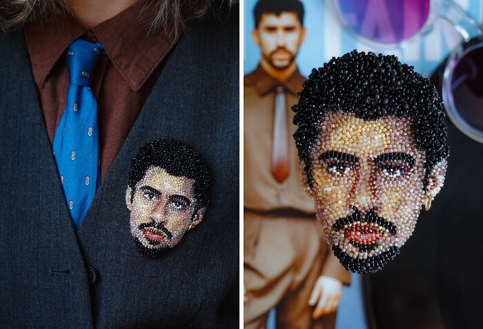 Wait, They Made Tiny Bead Portraits of Ariana Grande?!