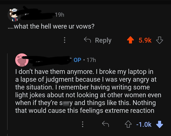 Guy Writes The Worst Wedding Vows Ever And Wonders What Went Wrong