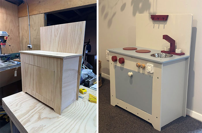 Made a Toddler Cooking Range from Scrap Wood – Mini Chef Approved
