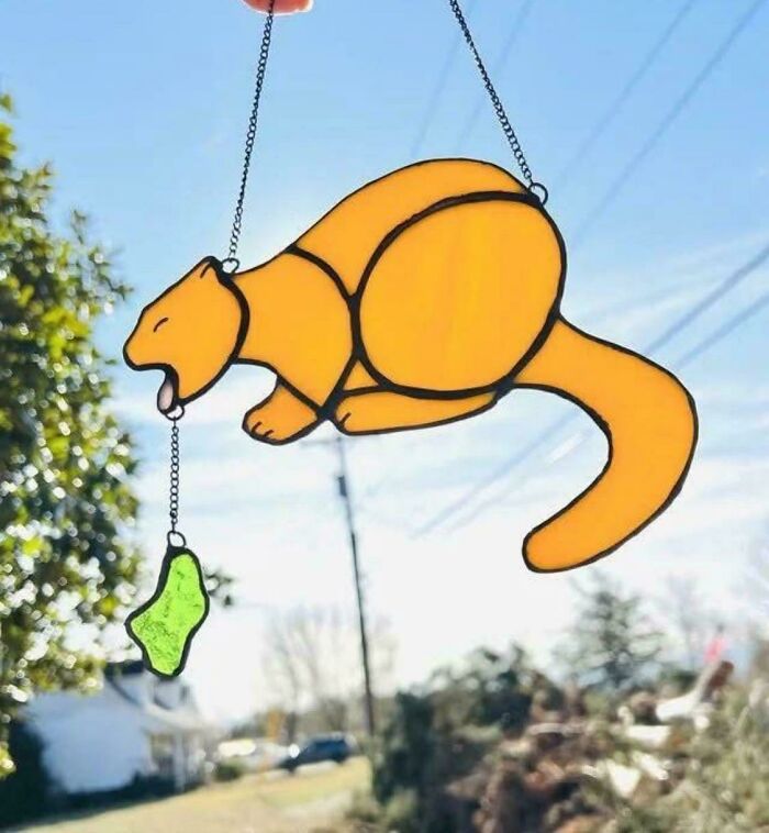 Stained Glass Cat... That’s Definitely Seen Some Things
