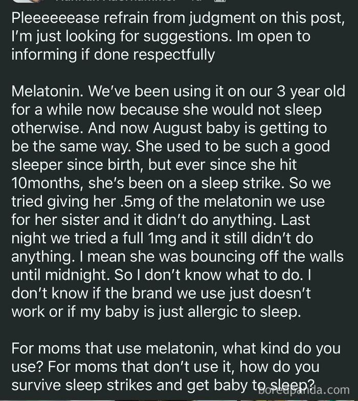 Giving Melatonin To An 11-Month-Old? Seriously?