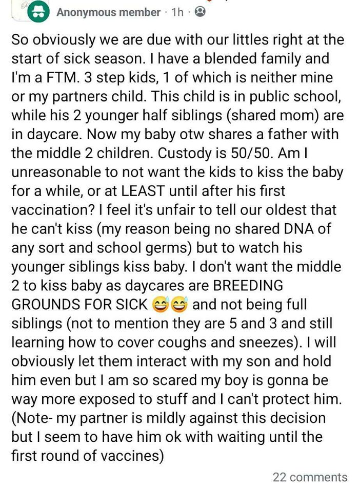 Telling Kids Who CAN Or CAN'T Kiss The Baby Based On DNA... Huh?