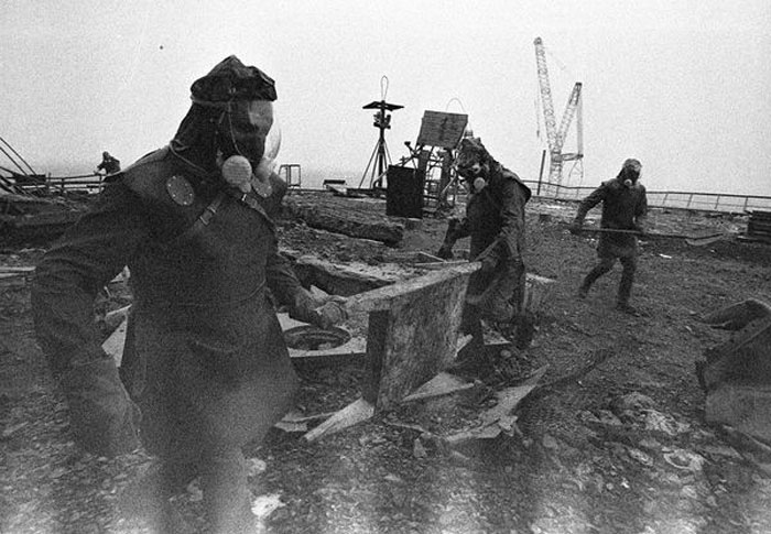 View from Reactor 4 at Chernobyl Right After the Disaster