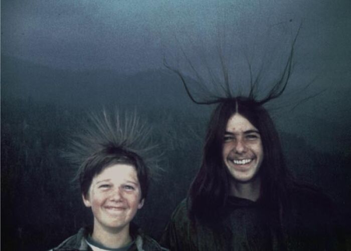Two Brothers Seconds Before Lightning Strike – Yikes!