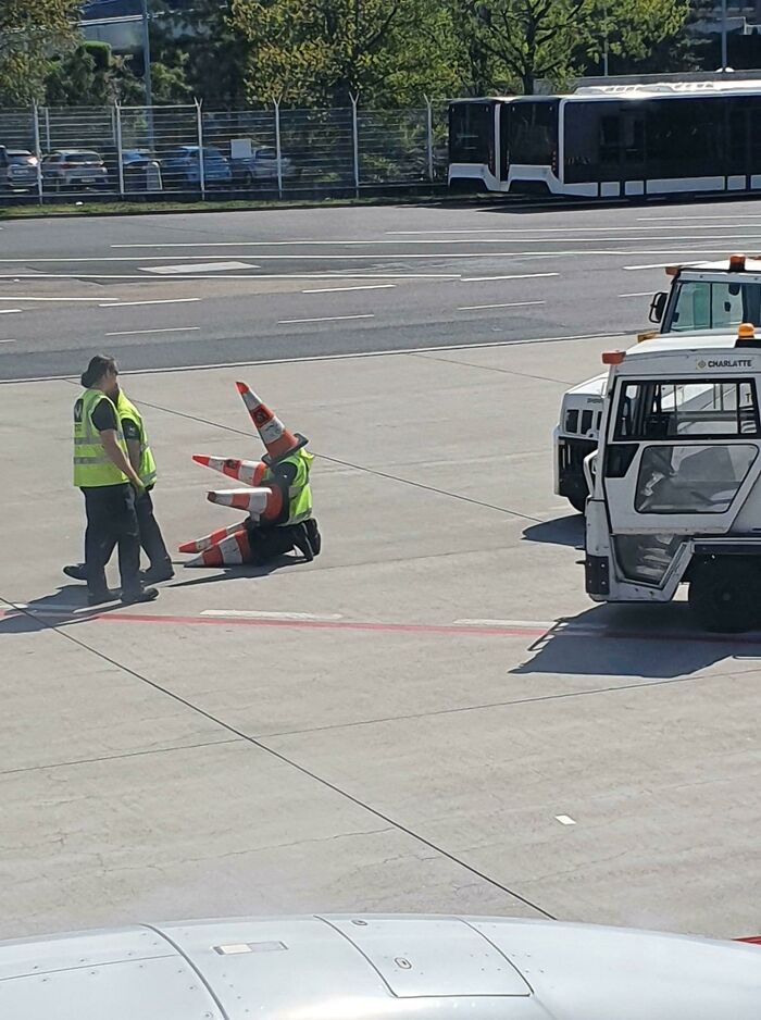 Airport Workers Just Having Some Epic Fun