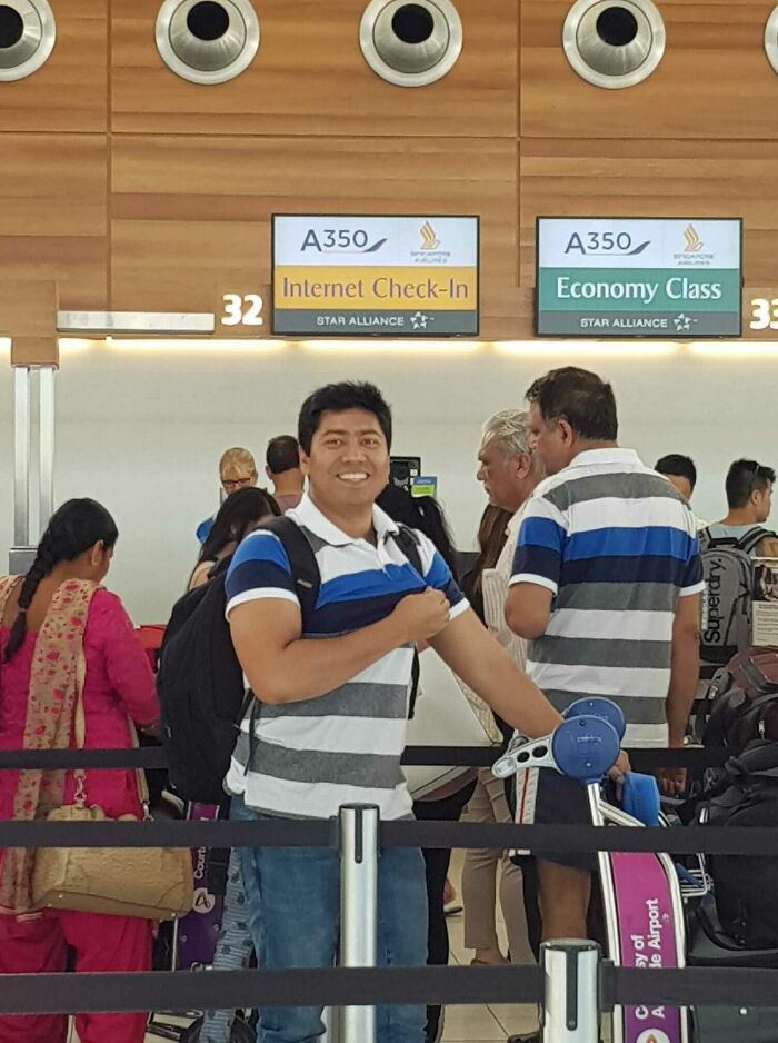Spotting Someone Wearing The Same Shirt At The Airport