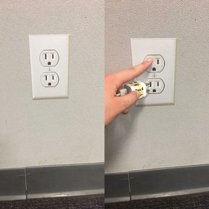 Thought I Found An Outlet, But It Was Just A Sneaky Sticker