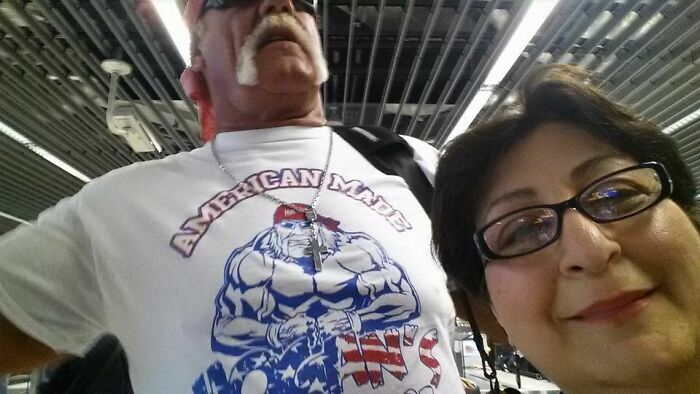 My Mom Met Hog Hogun At Frankfurt And Took A Selfie