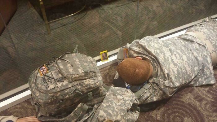 Asleep On The Airport Floor At 3 AM – Hang In There