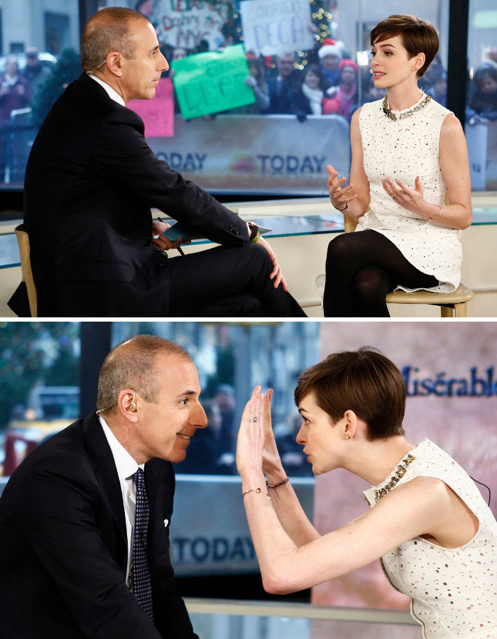 Anne Hathaway X Matt Lauer