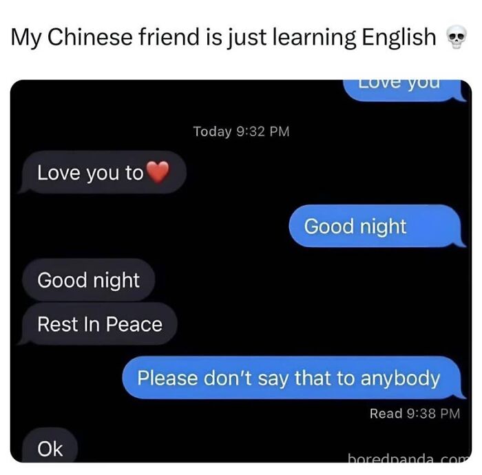 A Goodnight Text with a Twist