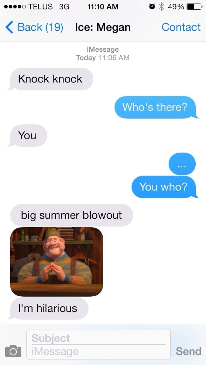 Sister’s Knock-Knock Joke Attack