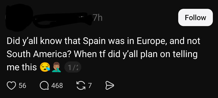 Spain Isn't in South America? Say Whaaat?