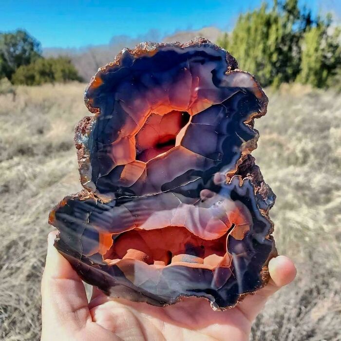 Beautiful Patagonian Crater Agate That Looks Like Painted Treasure