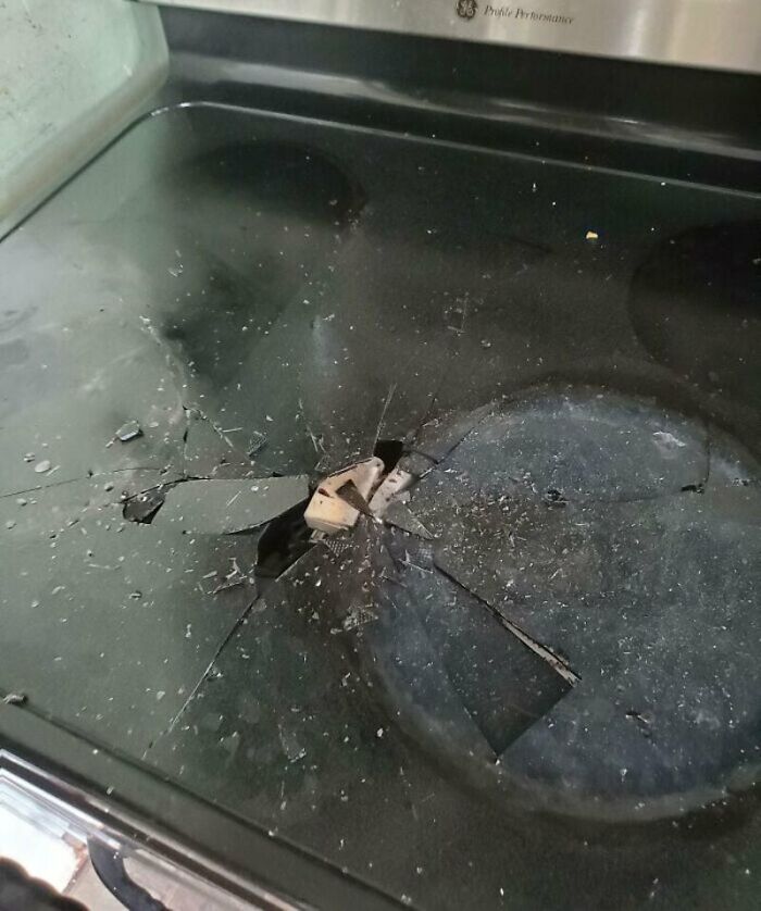 Dropped Pot on Parents’ Stove While Cleaning Up