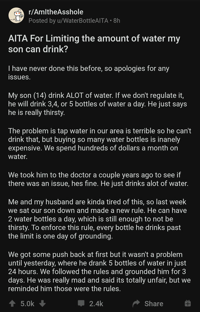 When Water Gets Restricted Like It's Dessert