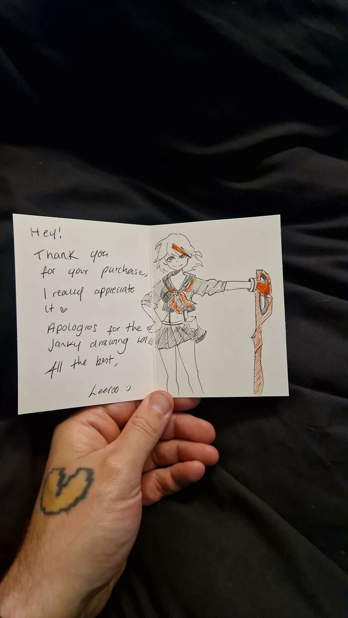 Bought An Anime Poster And Got This Message