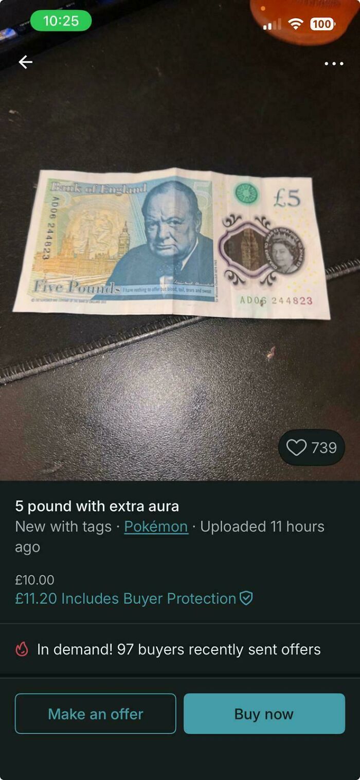 5-Pound Note With Extra Aura