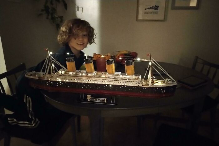 My Kid Just Nailed This Titanic 3D Model/Puzzle. Super Proud!