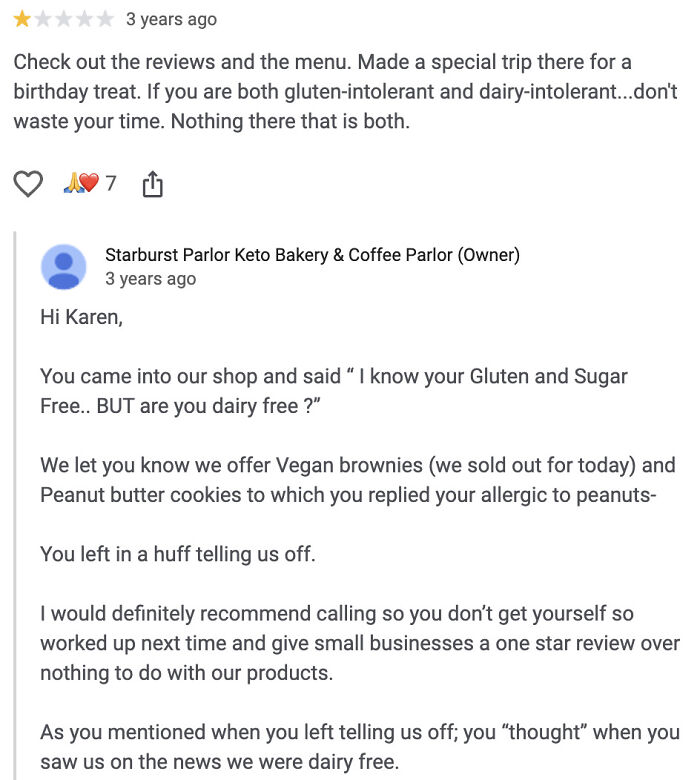 Dear Karen, We See You