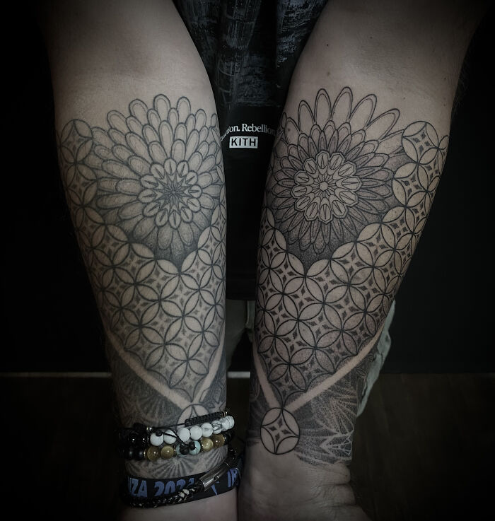 Twin Mandalas Doing Their Geometric Dance