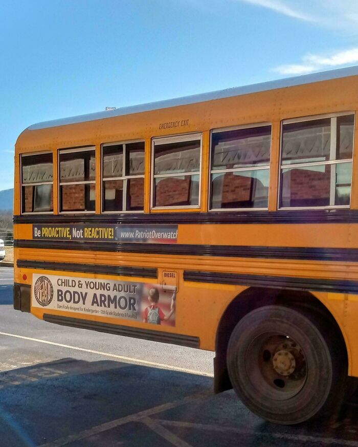 School Bus Ads...For Body Armor?!