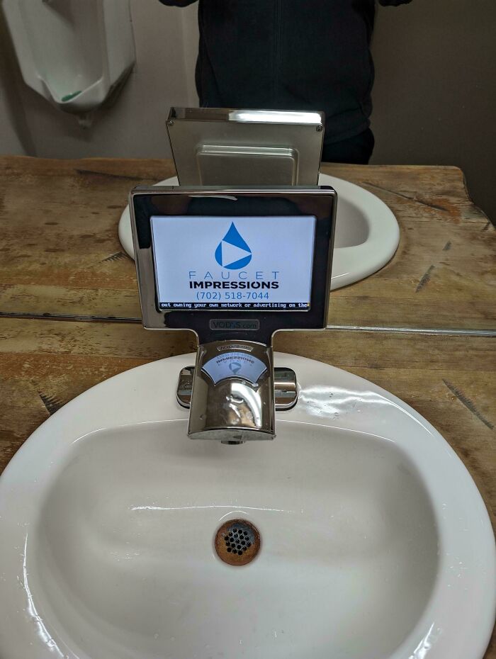 Restaurant Faucet With Ads? Sure, Why Not.