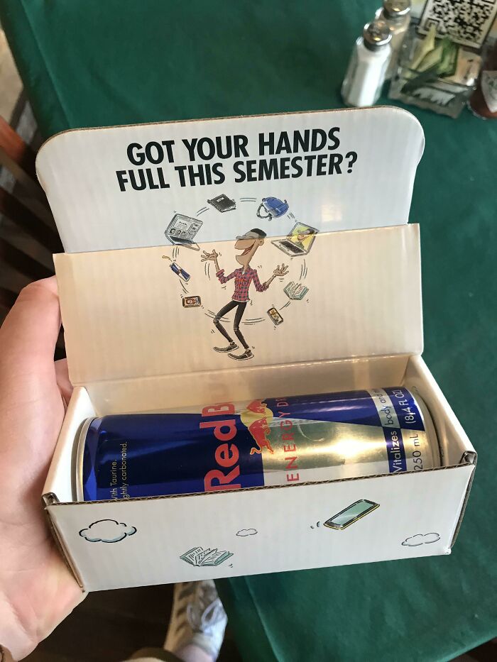 My School Textbook Came With Red Bull. Because Why Not?