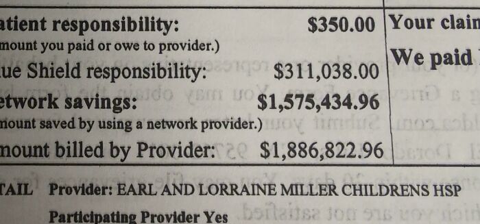 The Hospital Bill We Got Today. Spoiler: It Sucks.