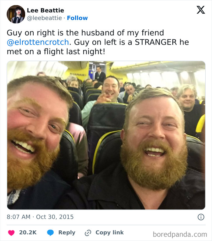 These Two Strangers Look So Identical They Could Be Twins Seated Next To Each Other!