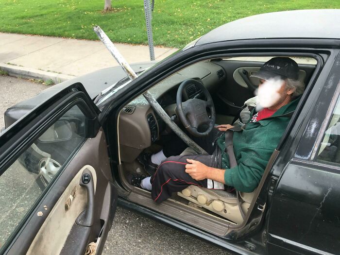 A Pole Flew Through My Friend’s Windshield Driving Down I-80. Close Call Much?