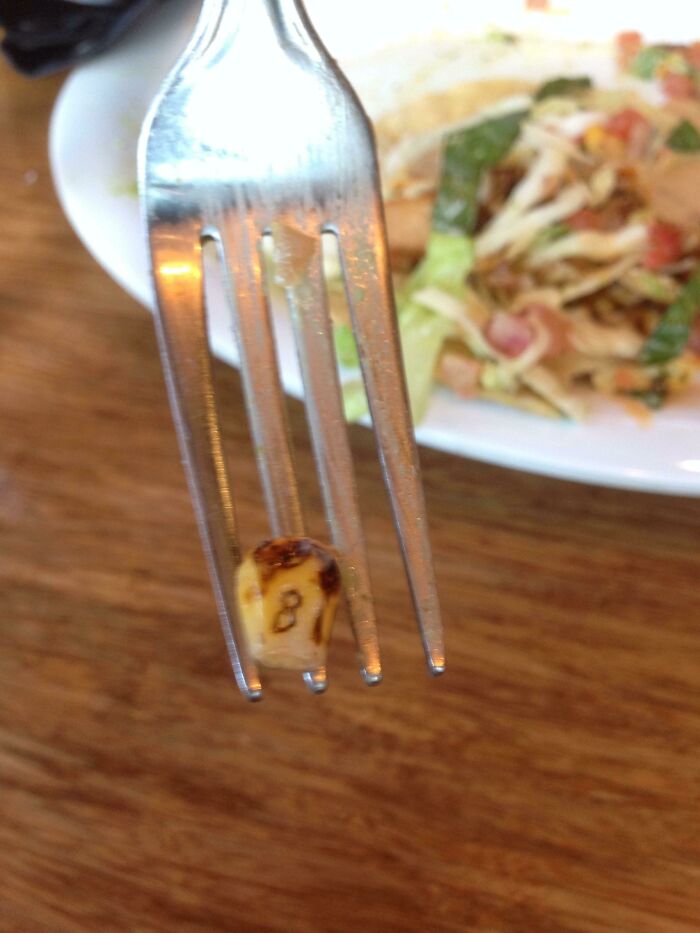 A Perfect Number 8 Cooked Into My Corn. Corn Math Makes No Sense But Looks Cool!