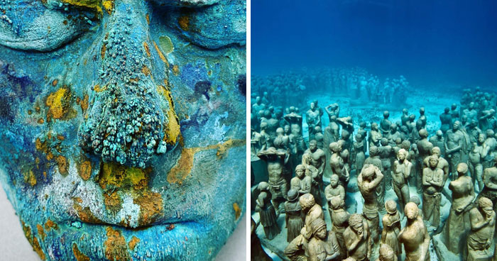 21 Underwater Sculptures That Are Like Secret Ocean Treasures (And Yes, They Help Fish, Too!)