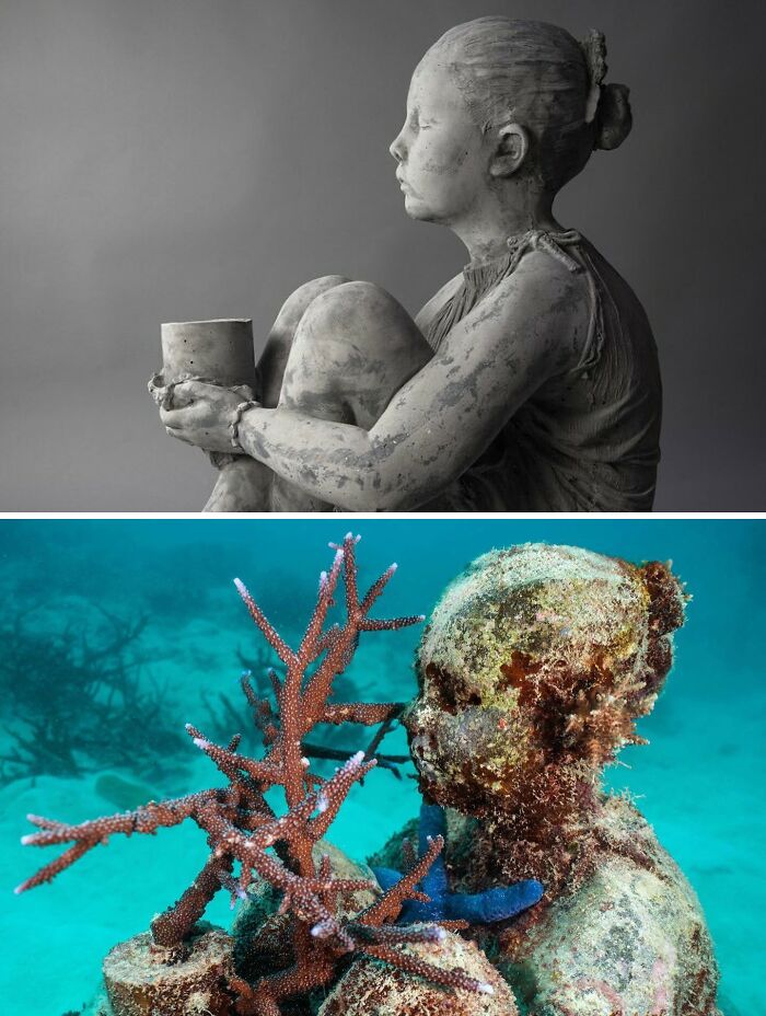 21 Underwater Sculptures That Are Like Secret Ocean Treasures (And Yes, They Help Fish, Too!)
