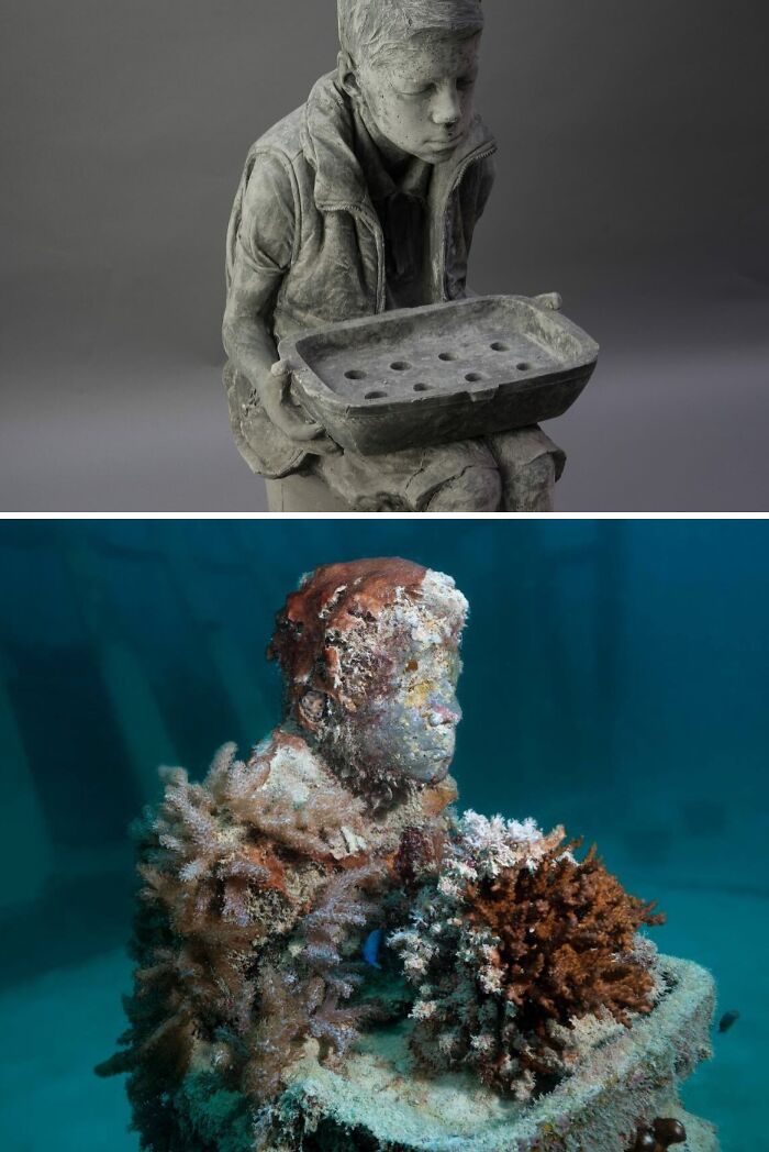 21 Underwater Sculptures That Are Like Secret Ocean Treasures (And Yes, They Help Fish, Too!)