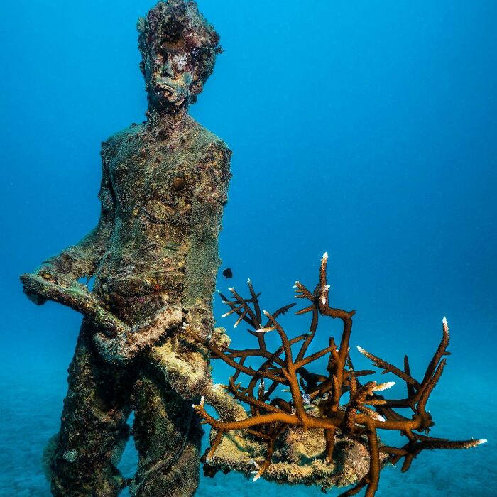 21 Underwater Sculptures That Are Like Secret Ocean Treasures (And Yes, They Help Fish, Too!)